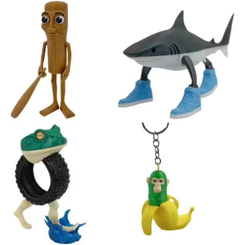 Tungtung Sahur Tralalelo Tralala Hai Schimpanzini Bananini Anime Actionfigur Sammlermodell Bausatz Spielzeug Geschenk