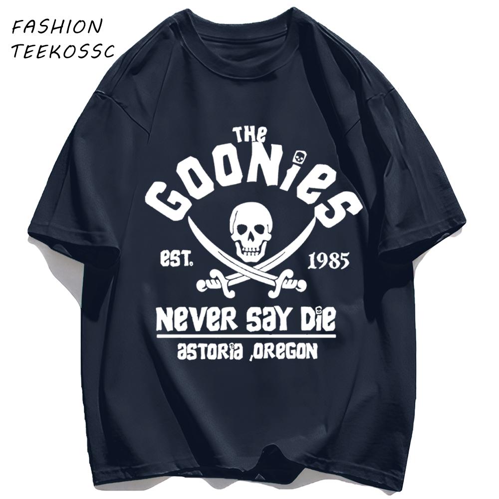 The Goonies Skeleton Printing Mens Basics T Shirts AllMatch Cotton TShirt Colour Summer Clothing Oversize Crewneck Sportswear