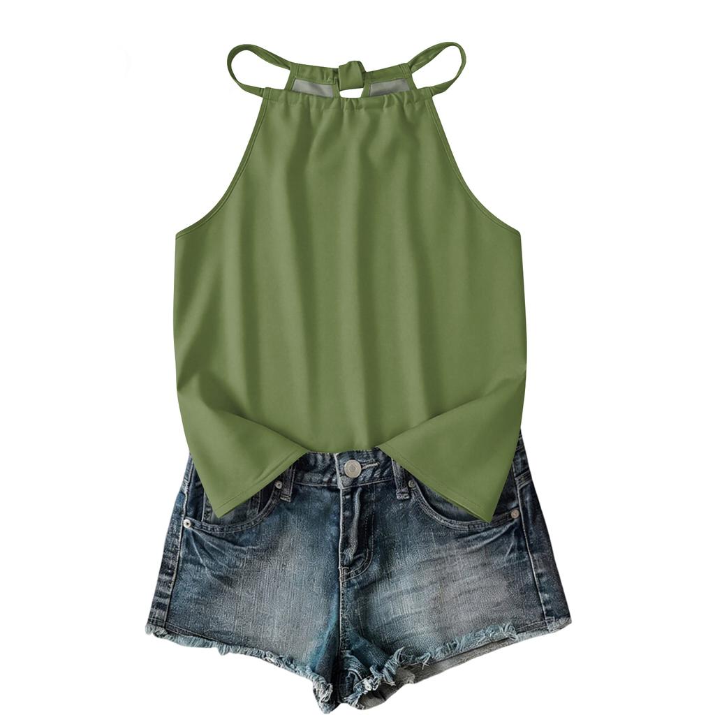 Women’s Bohemian Sleeveless Tank Top with Neck and Relaxed Fit for Outdoor and Casual Wear Comfortable Layer