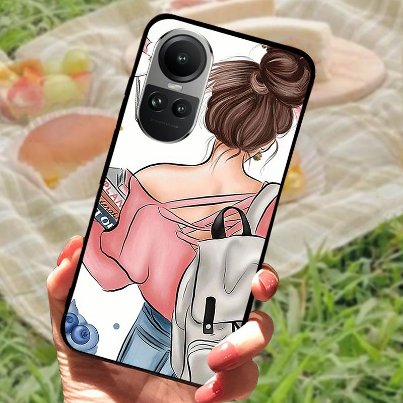 Para OPPO Reno 10 5G Reno 10 Pro 5G Capa de Celular Cool Fashion Capa de Celular Macia de Silicone Carcaças Para-choque Para Reno10 Reno10 Pro 5G Funda