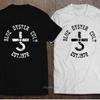 Blue Oyster Cult Logo 45Th Anniversary Tour BLACK WHITE T-SHIRT Cool Casual Pride T Shirt Men U