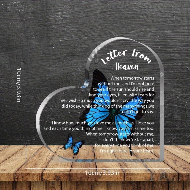 "Heart from Heaven" Comfort Letter - Delicate Sympathy Gift for Loss