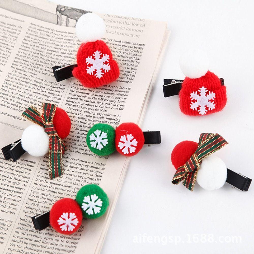 Christmas Tree Christmas Hair Clip Bow Small Hair Clip Creative Santa Claus Hairpin  Perform
