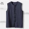 Men's Retro Style Loose Cotton & Linen Sleeveless Vest