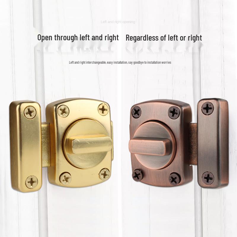 Home Bedroom Anti-theft Rotating Door Knob Bolt - Hole-Free, Fits Left/Right Hinges