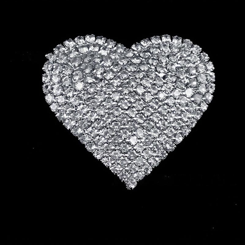 Korean Chain Heart Chain Metal Tassel Brooch For Women Men Suit Decoration Tassel Chain Metal Bead Pin Cloth Jewelry Accessories