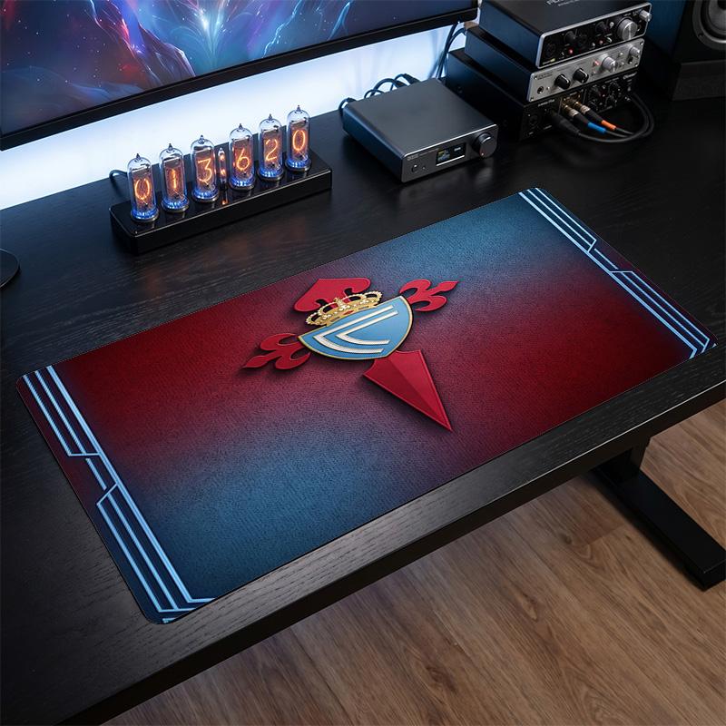 Celta Vigo FC Theme Pattern Mouse Pad, Soccer Logo Design XXL Gaming Desk Mat Non-Slip Computer Mouse Pad
