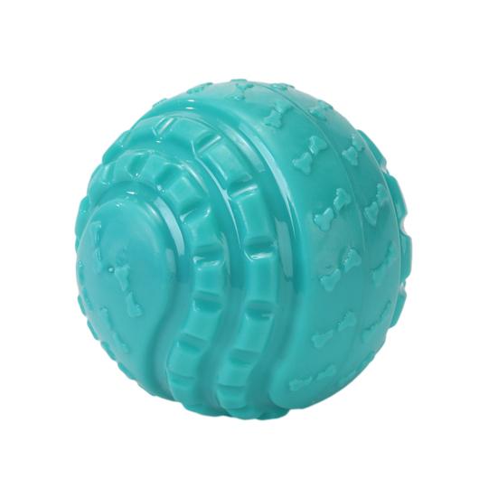 Dog Rubber Ball Toy Interactive Squeaky Chew Toy Textured Teeth Cleaning Toy Fetch Ball for Small Medium Large Dogs Training