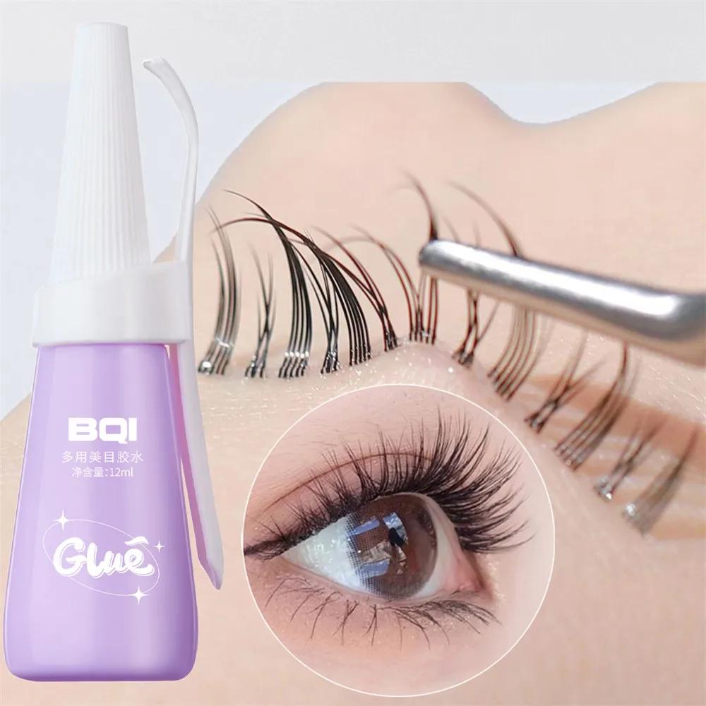 Eyelash Glue Clear Lash Glue for False Lashes Waterproof Long Lasting Quick Dry Adhesive Eyelashes Extension Glues with Tweezers