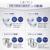 Thunder Group Aluminum Induction with Measuring Plate and Commercial IALHZND021 Half-Cylinder Pot, Compatible, 21cm, 5.5L, Lid, Grade,