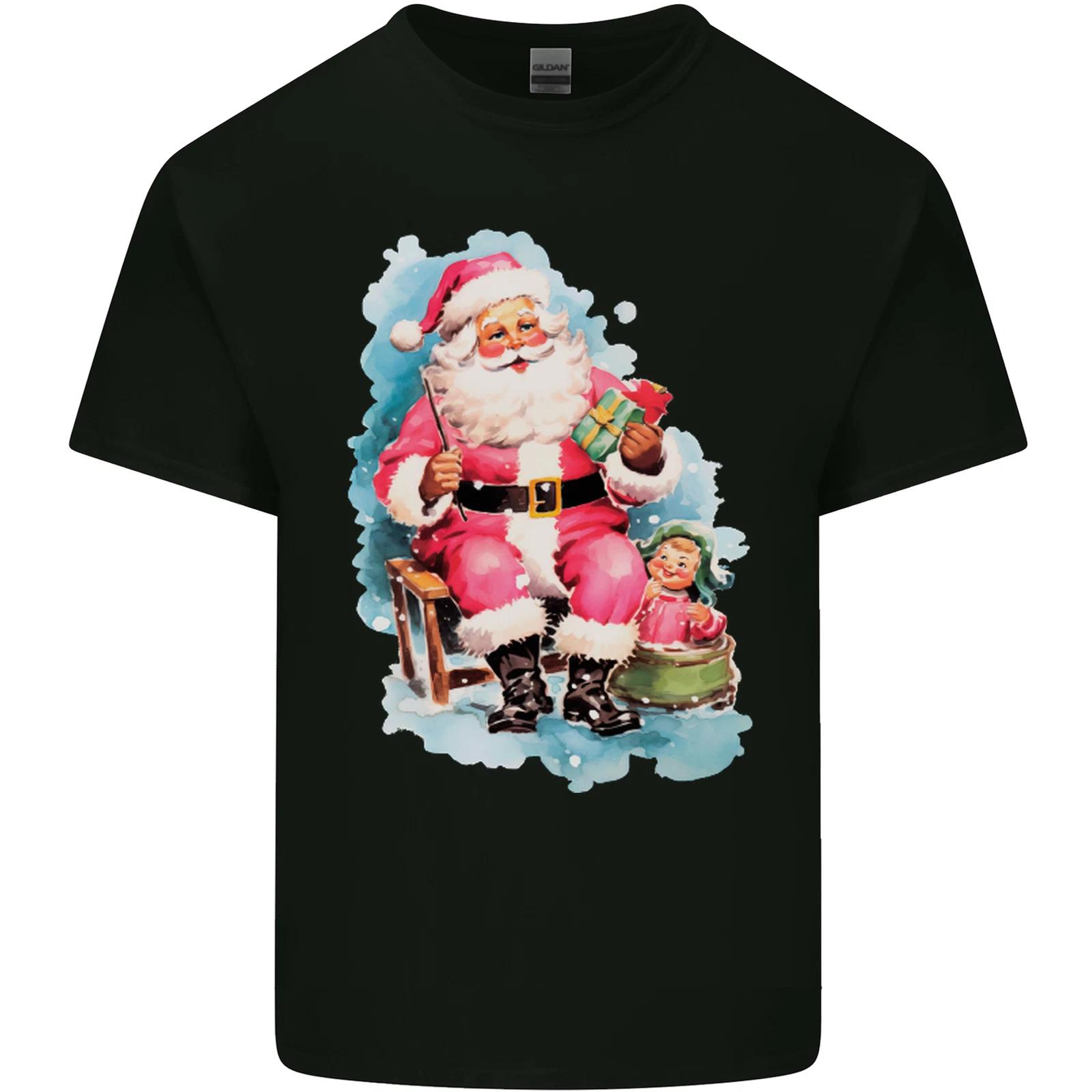 A Vintage Santa Claus Christmas Xmas Kids T-Shirt Childrens 4XL
