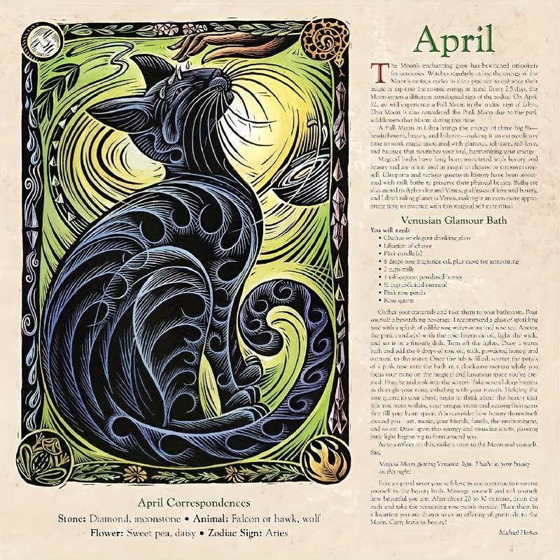 Witch's 2026 Calendar Gothic Witchy Planner with Moon Phases, Wiccan Holidays, Magical Rituals - Undated Weekly & Monthly Layo