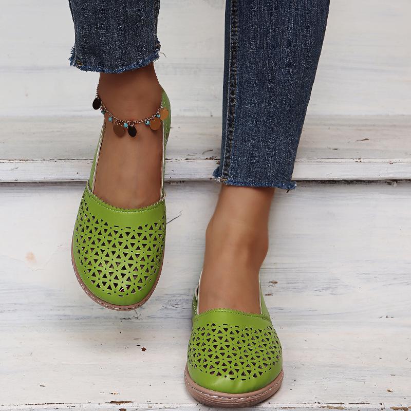 2023 Women's Summer Wedge Heel Round Toe Sandals - European and American Style, Plus Size, Flat Bottom.