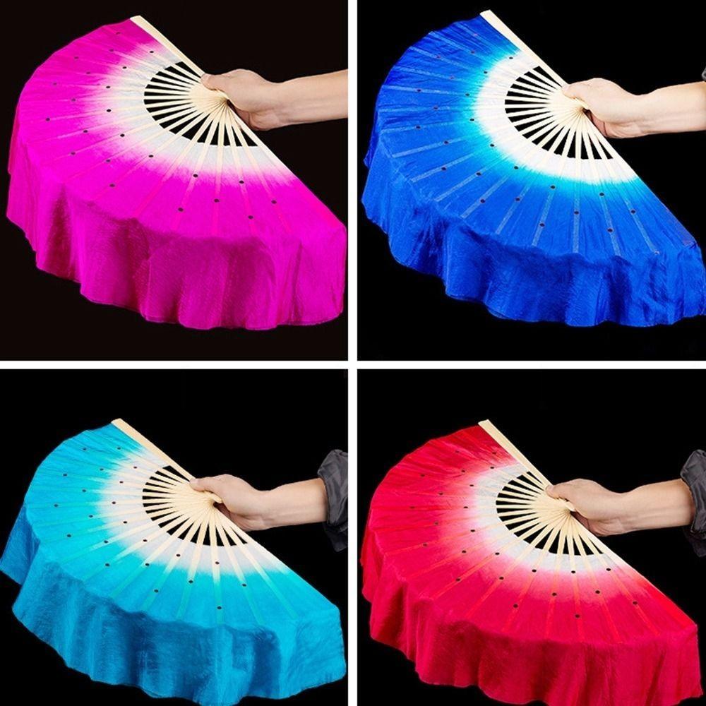 31cm Bamboo Chinese Short Bellydance Fan Multicolors Bamboo Fans Yangko Dance Prop Performance