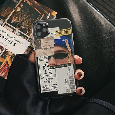Étui de téléphone portable Creative Tag IPhone 16 Apple 14pro 11 Transparent Xs Adapté pour MAX Peint 12 Tendance Marque 15 Souple