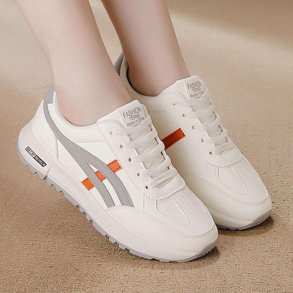 Flat Shoes New Autumn Breathable Leather Surface with Skirt Shoes Casual Couple Sports Shoes