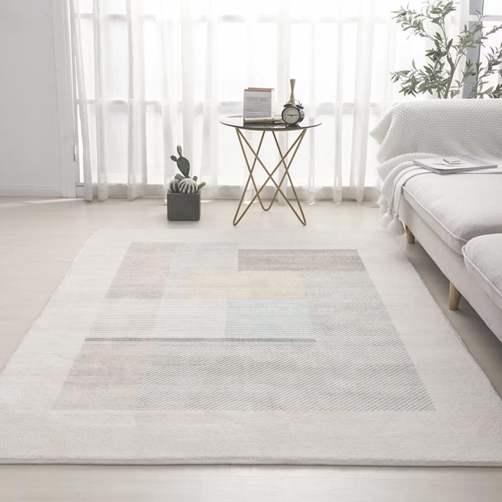 Minimalist Large Area Living Room Carpet Modern Decoration Home Plush Non-slip Rug 200x300cm Thickening Floor Mat Washable Tapis