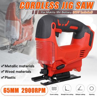 21V 2900RPM Electric Jigsaw Cordless Jig Saw Portable Miter Saw Woodworking Power Tools 65mm for 18V Battery