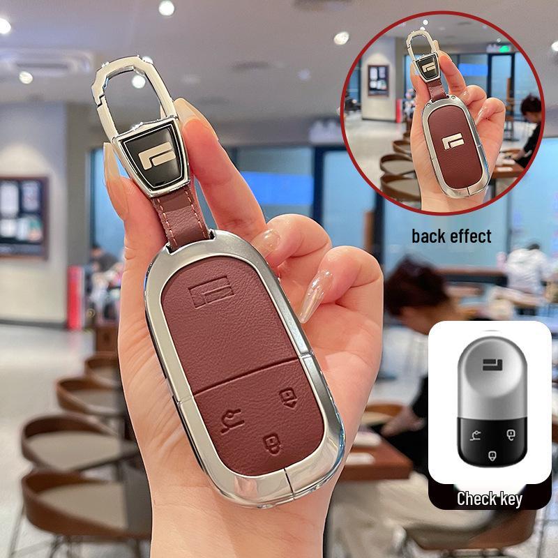 2023 Jishi 01 Key Case: All-Around Metal & Leather Shell for 7-Seater & Enjoyment 6-Seater Versions