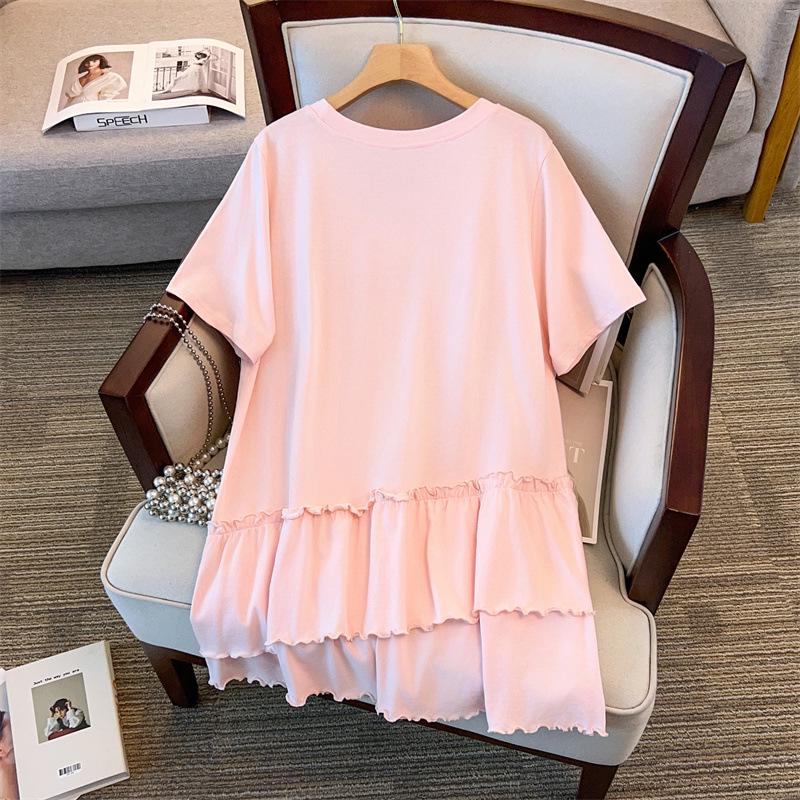 New Plus Size Loose Slimming Long Sleeve Women's T-shirt (Available in 200/300/350 jin) 9117