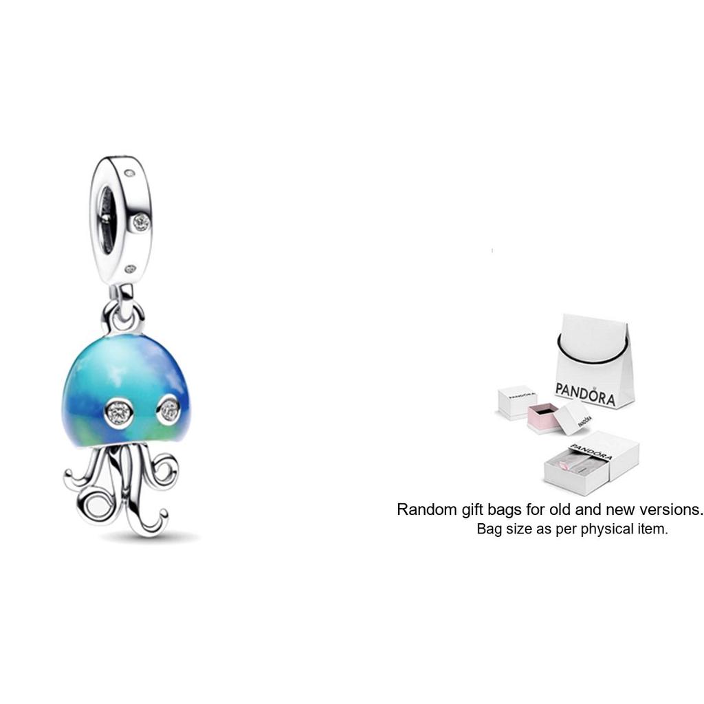 Pandora Jellyfish Animal Pattern Pendant Women Pendants Blue 792704C01