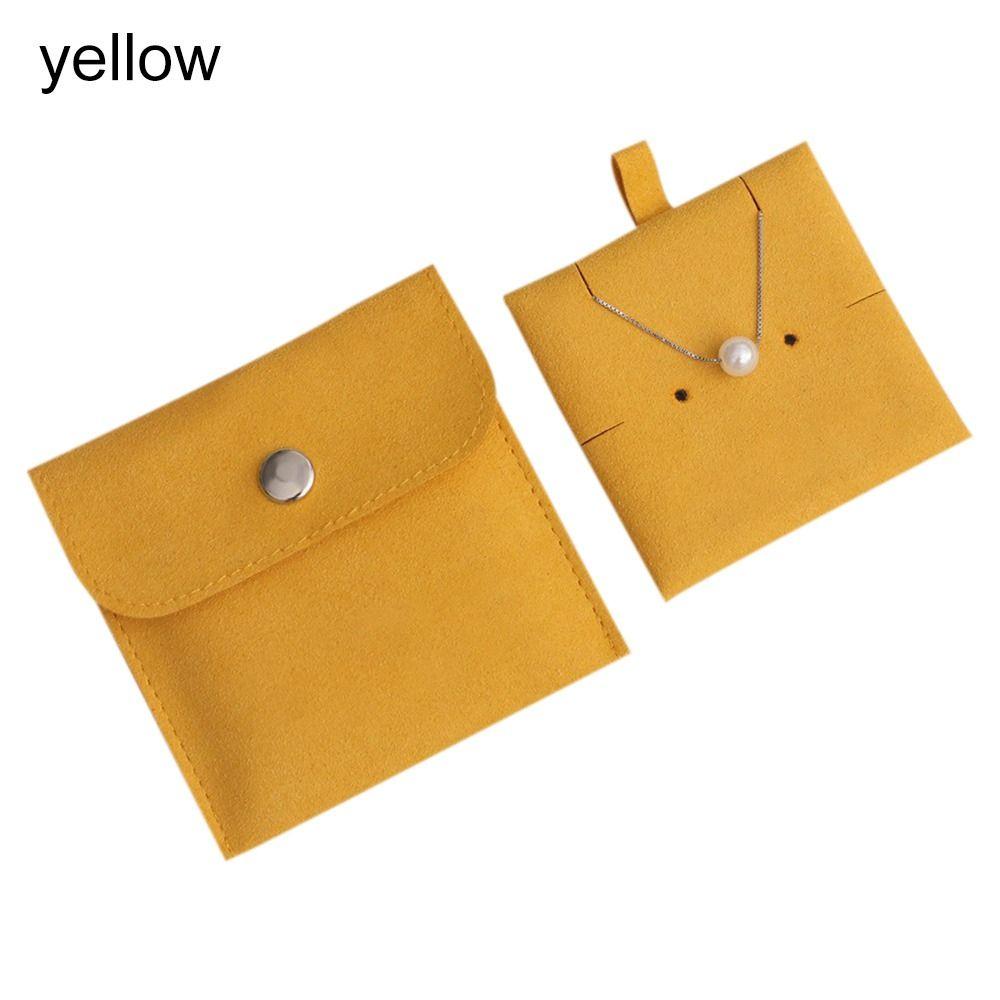 Portable Microfiber Snap Button Storage Pouch Jewelry Bag Bracelet Bag Packaging Bag