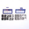 500pcs M2.5 M3 M4 DIN913 304 Stainless Steel Black Hex Hexagon Socket Allen Flat Point Grub Bolt Set Screw Kit Box