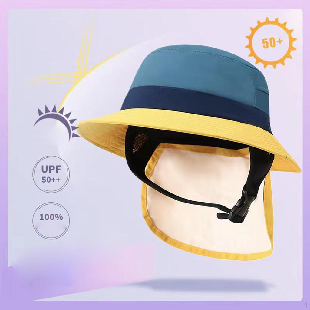 Bucket Hat Breathable Waterproof Summer Windproof Wide Brim Fisherman for Outdoor Water Sports