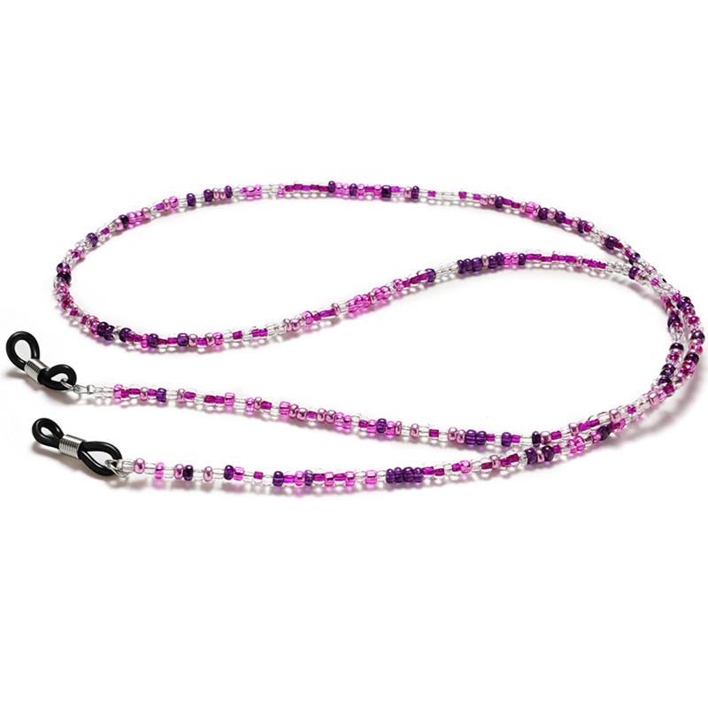 Chaînes de lunettes de mode pour femmes Chaînes de lunettes de soleil en cristal de poire Porte-cordon pour lunettes Lanière pour lunettes Collier Cordon Corde gray