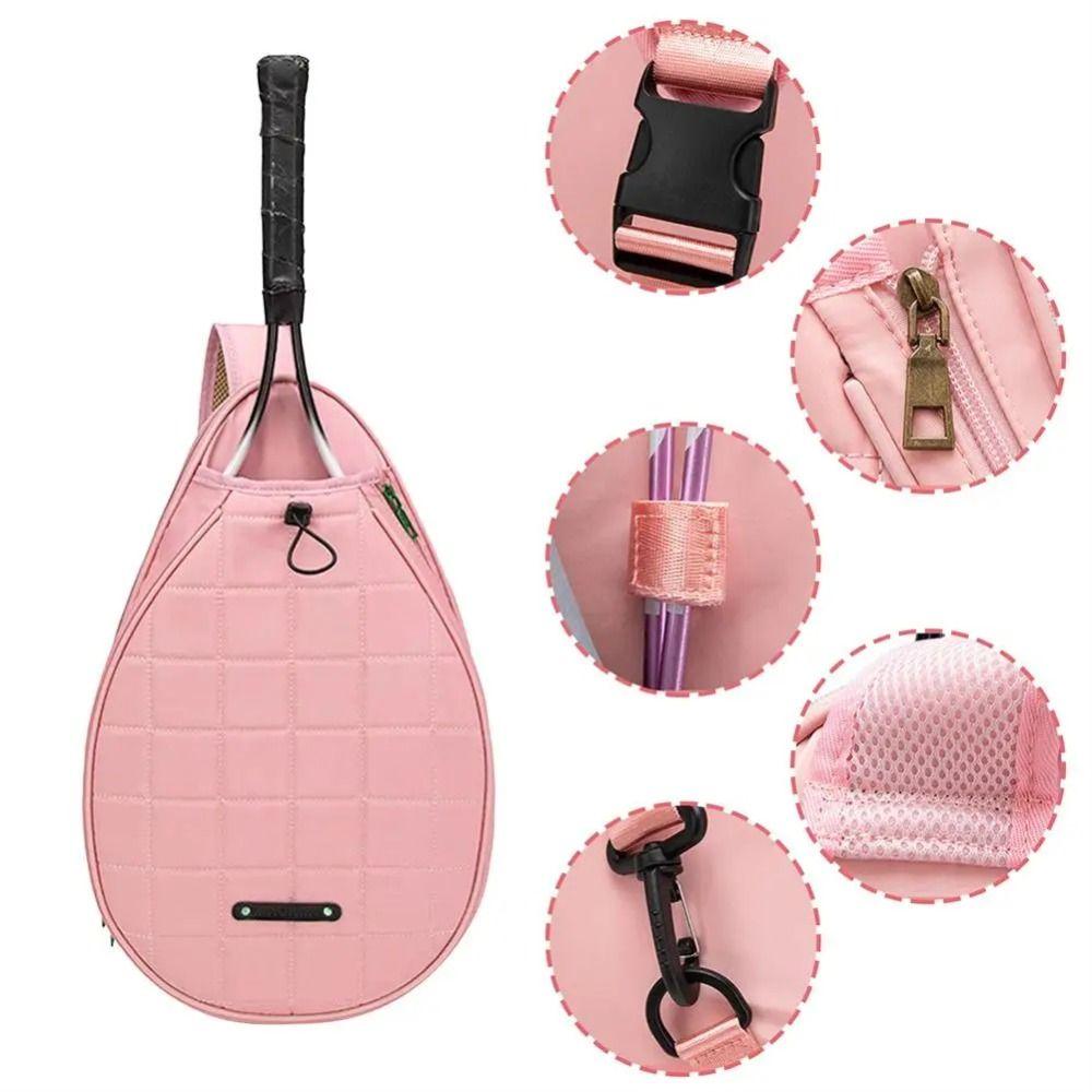 Handhållen Sport Enaxlad Tennisväska Stor Kapacitet Enfärgad Badmintonväska Koreansk Stil Crossbody Tennis Crossbodyväska Gym