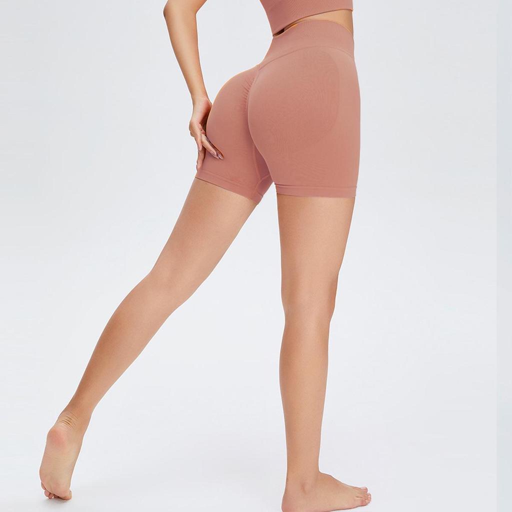 Pantaloni Capri da Yoga da Donna a Vita Alta - Colore Unito, Fitness Estivo & Abbigliamento Sportivo