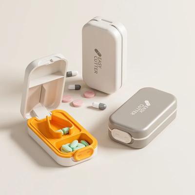 Portable Pill Cutter Box 2 In 1 Drug Tablet Medicine Dustproof Divider Pill Organizer Crusher Pastillero Pillendoosje Pill Case