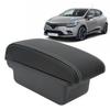 Car Armrest Box Center Console Organizer Armrest Box Console Storage Artificial Leather Quiet Closing for Captur Clio 4