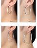 Original 925 Sterling Silver Hoop Earrings 3-6CM for Women Exquisite Student Girlfriend Jewelry Accessories Wedding Fashion Gift