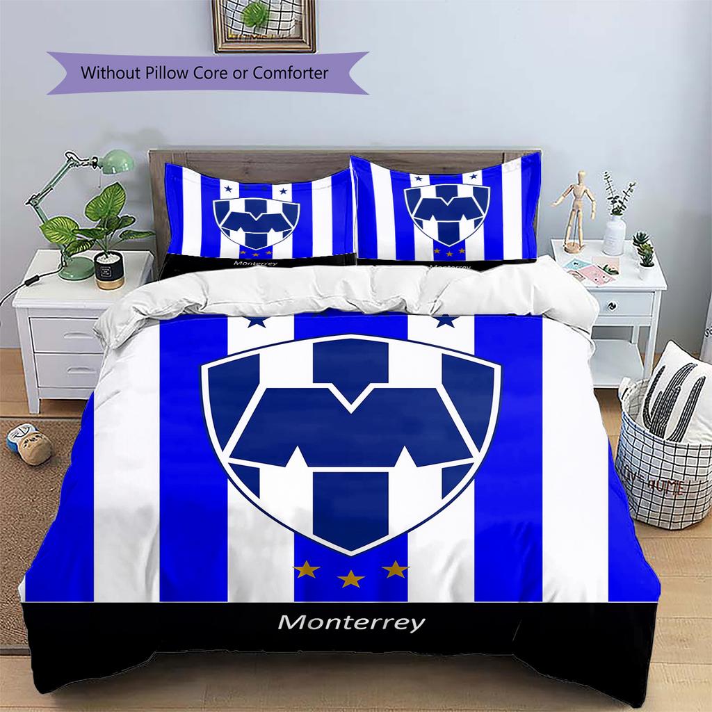 C.F. Monterrey Football Club  Pattern Bedding Quilt Set  Home Decoration  Gift (1 * duvet cover + 2 * pillowcase  without core)