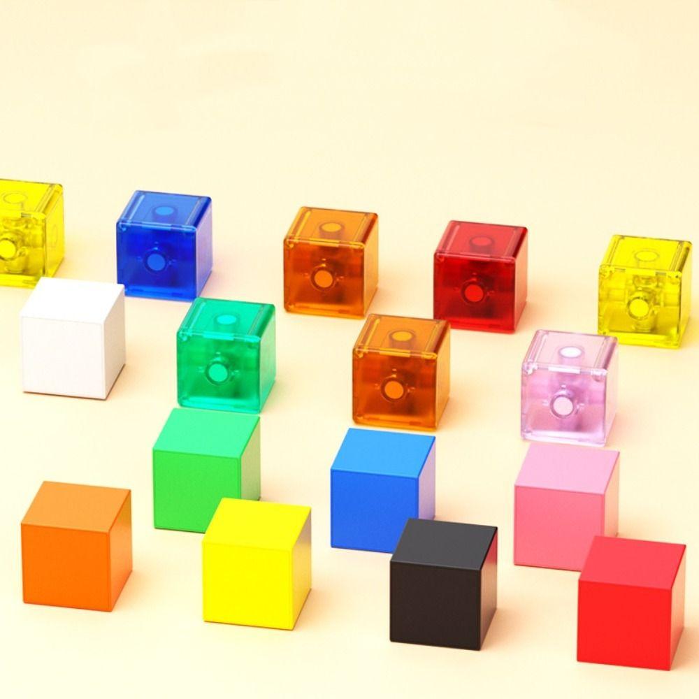 Learning Sensory Magnetic Cube Plastic Puzzle Building Blocks Cube Building Toys Magnetic Kids Toy