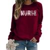 Cross-Border Registered Nurse Women's Round Neck Casual Loose Sweatshirt, European Size