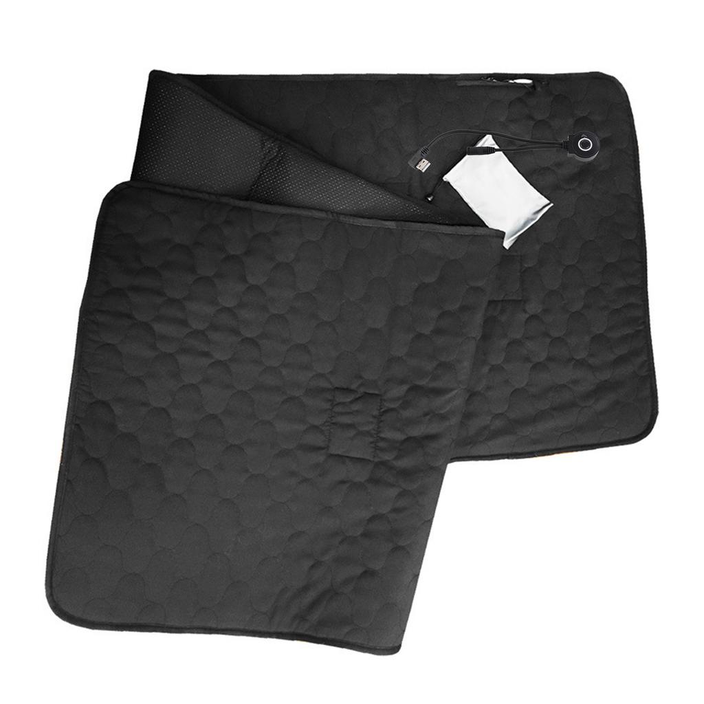 Heated Sleeping Bag Pad Mattress USB Power Warm Heating Mat with 5 Heating Zone 3-Level Temperature for Indoor Outdoor Camping