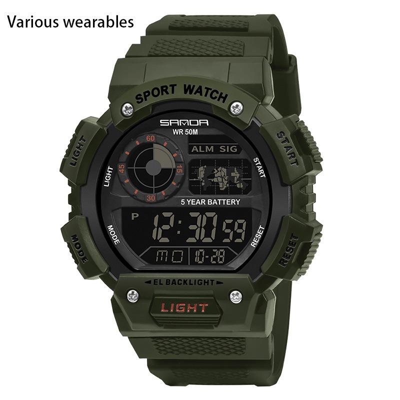 

Модные электронные часы с одним механизмом для мужчин и женщин, многофункциональные, креативные и персонализированные, водонепроницаемые, светящиеся часы