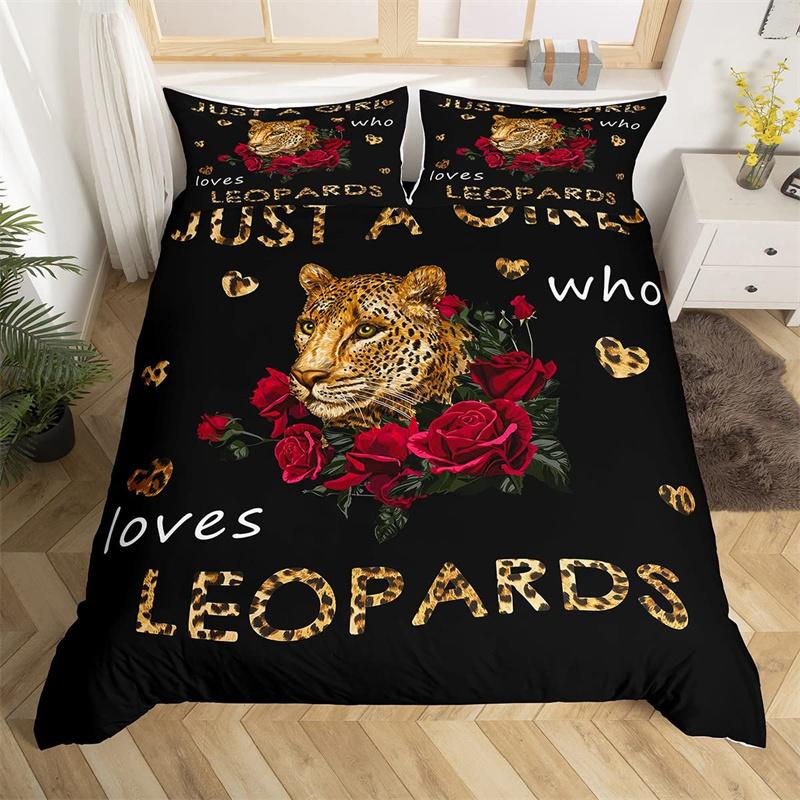 Girls Red Rose Bedding Set Women Romantic Floral Duvet Cover Microfiber Botanical Flower Comforter Cover Set Single Queen Size