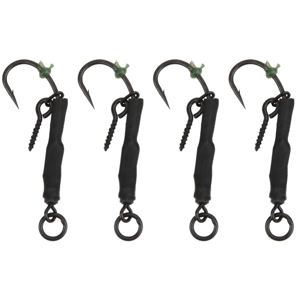 12PCS with Barbed Carp Fishing Hook with Swivels Fishing Hook Kit Ronnie Fishing Hook  Carp Fishing