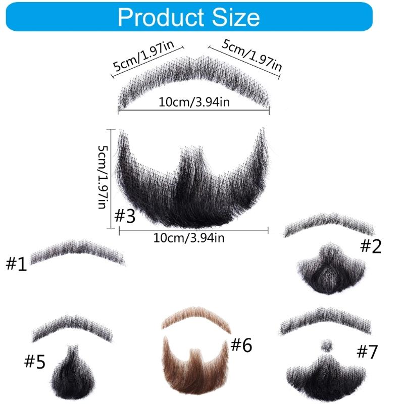 Falsche Bärte Realistischer Kostüm Bart Künstlicher Bart Falscher Schnurrbart Halloween Cosplay Bart