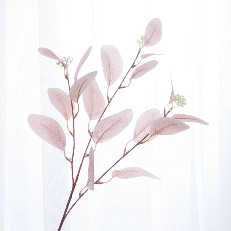 Artificial Eucalyptus Leaves Flowers Branch Fake Plant Decoration for Wedding Home Flower Arrangement Blue Pink Eucalyptus Decor