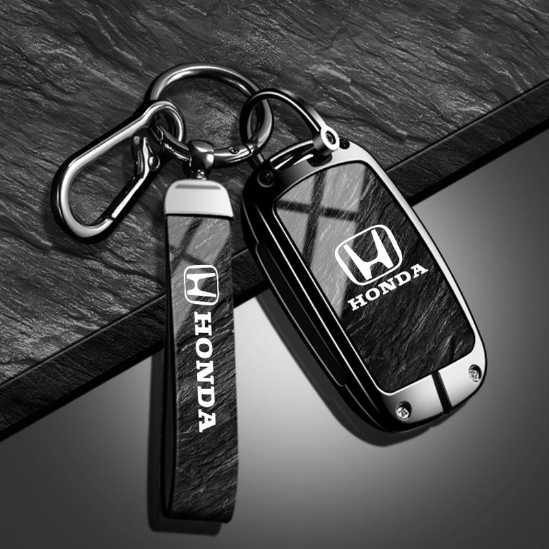 ARG1 Zinc Alloy Car Flip Key Case Fob Cover Protection Shell Keychain For Honda CIVIC CR-V INSPIRE CITY Accord HR-V Pilot Sport SI EX