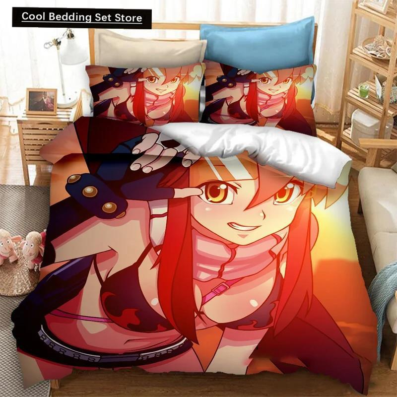 3D Printed Anime Tengen Toppa Gurren Lagann Duvet Cover Bedding Set Double Twin Full Queen King Adult Kid Bedclothes Quilt Cover
