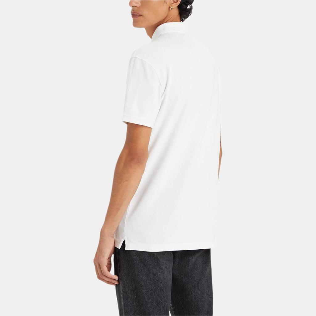 Levis Casual Comfortable Solid Color Short Sleeve Polo Shirt Men Polo Shirts Bright-White A7249-0000