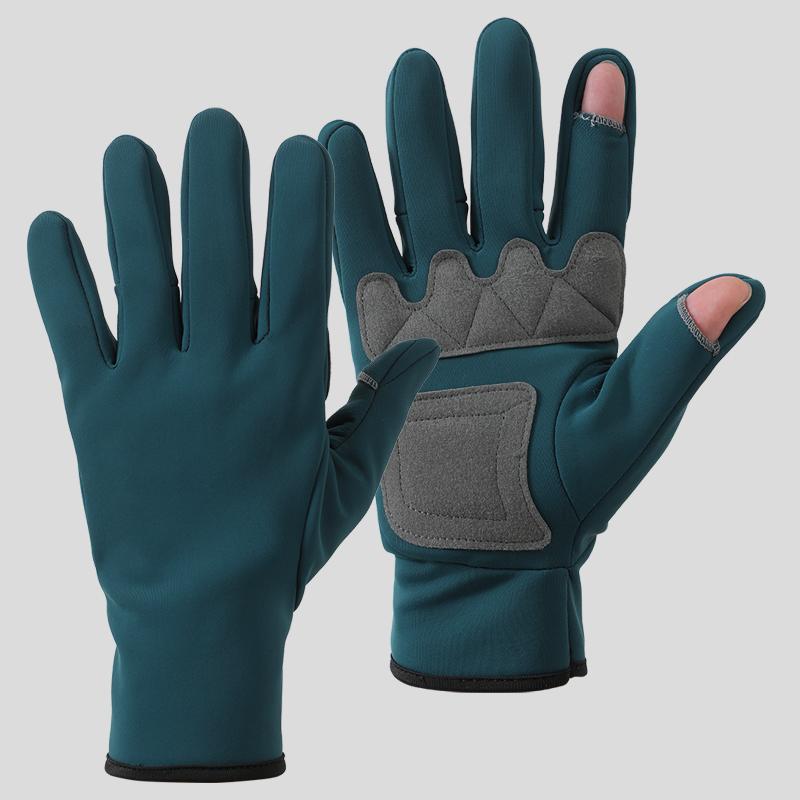 Custom Logo Touch Screen Anti-Slip Full Fingers Biking Man Winter Windproof Outdoor Sports Gloves