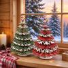 1Pcs Assemble Detachable Colorable Wooden Christmas Tree Diy 3D Snowflake Tabletop Ornament Christmas Decor Holiday Gift