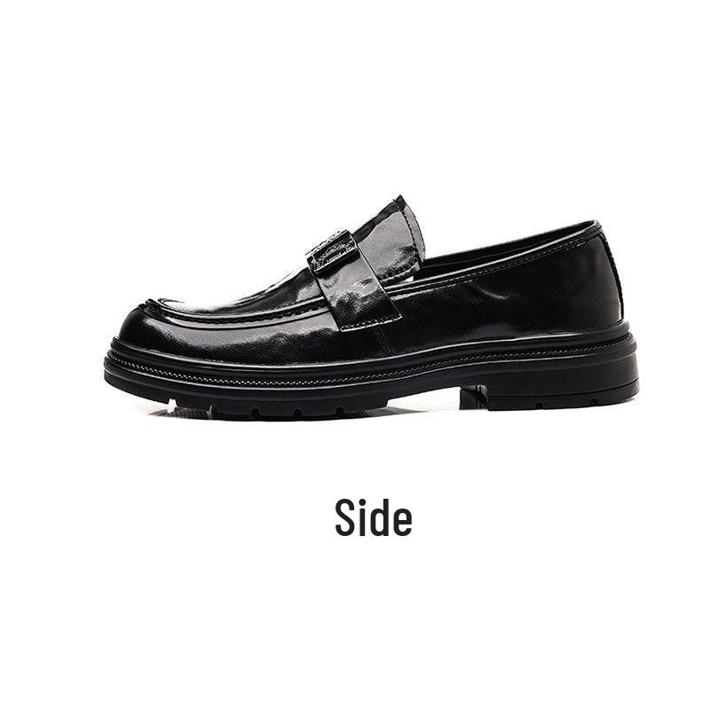Herren Echt Rindsleder Atmungsaktive Slipper - Britischer Stil, Business Formal & Freizeit Slipper in Schwarz.