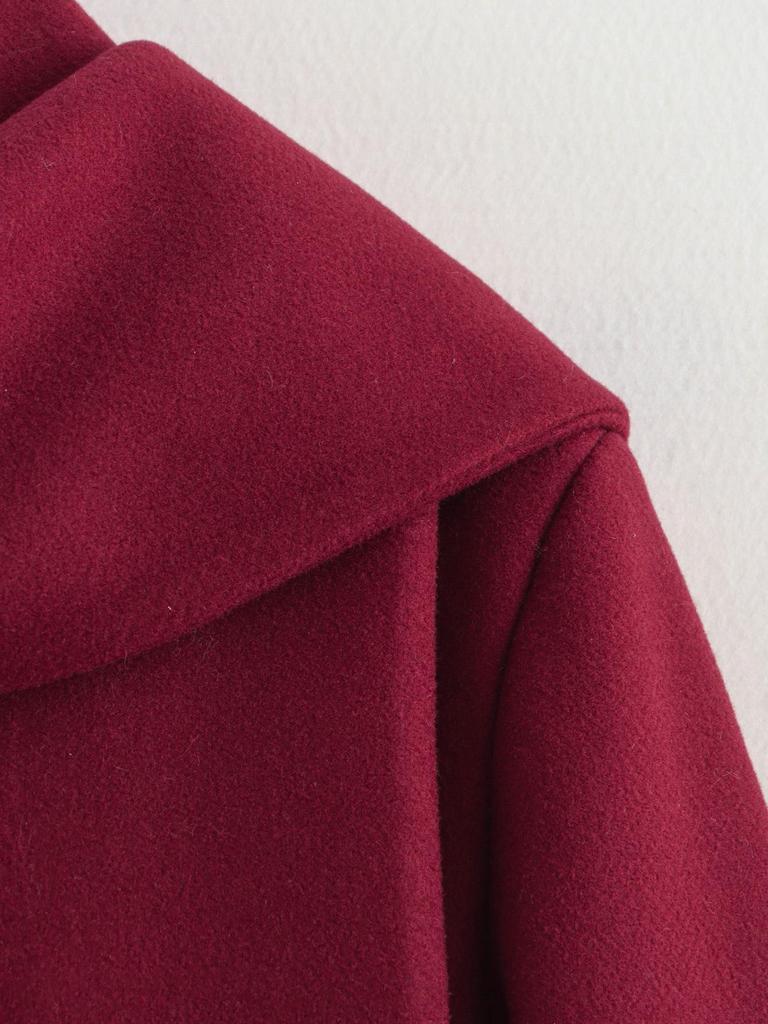 2024 Women's Winter Woolen Coat with Scarf: Stylish and Versatile European & American Fashion